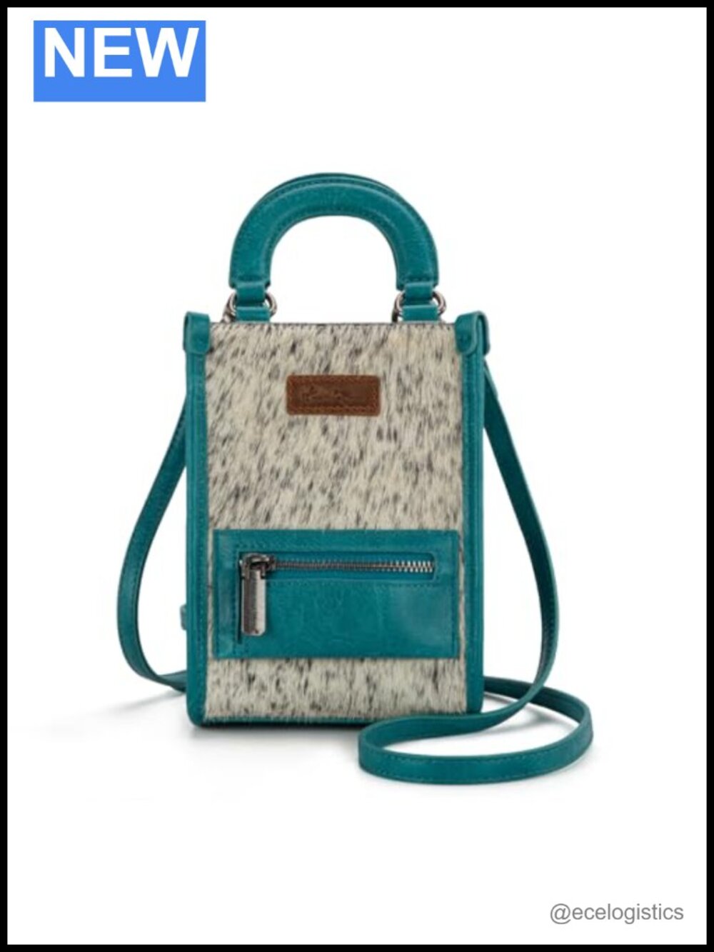 Western Hair-on-Cowhide Mini Crossbody Bag Top Handle Purse